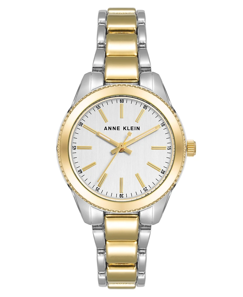 Anne Klein Women's Quartz Two-Tone Alloy Link Bracelet Watch, 30mm