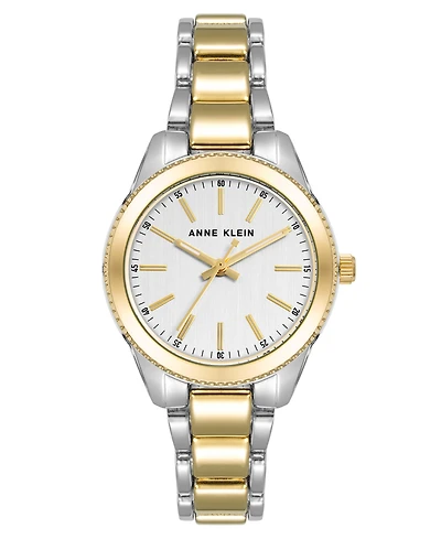 Anne Klein Women's Quartz Two-Tone Alloy Link Bracelet Watch, 30mm