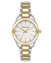 Anne Klein Women's Quartz Two-Tone Alloy Link Bracelet Watch, 30mm