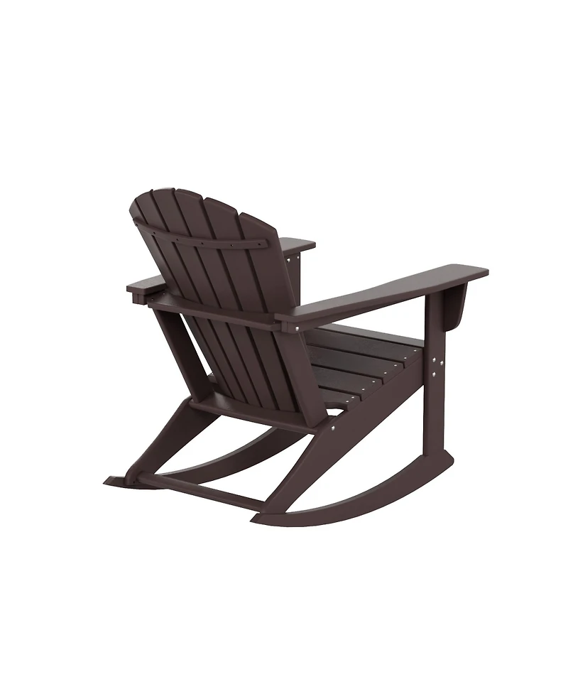 Outdoor Patio Poly Adirondack Rocking Chair Rocker