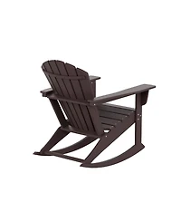 Outdoor Patio Poly Adirondack Rocking Chair Rocker