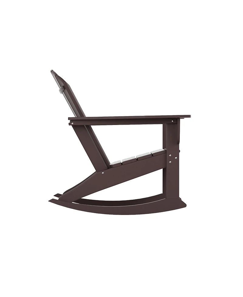 Outdoor Patio Poly Adirondack Rocking Chair Rocker