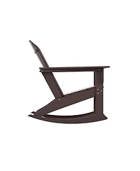 Outdoor Patio Poly Adirondack Rocking Chair Rocker