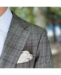 Elizabetta Men's Pascal - Double Sided Silk Pocket Square for Men