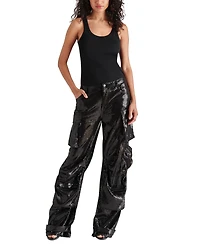 Steve Madden Women's Duo Sequin Relaxed Cargo Pants