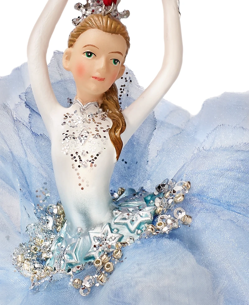 Holiday Lane Ballet Dancing Caucasian Ballerina in Blue Ornament, Exclusively at Macy's