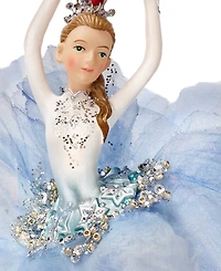 Holiday Lane Ballet Dancing Caucasian Ballerina in Blue Ornament, Exclusively at Macy's