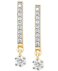 Forever Grown Diamonds Lab-Created Diamond Dangle Earrings (1/6 ct. t.w.) Sterling Silver or 14K Gold-Plated