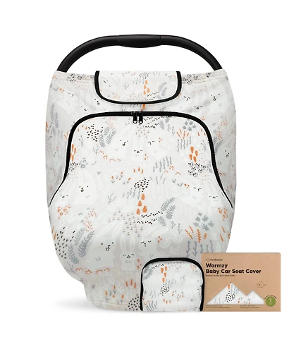 KeaBabies Warmzy Baby Car Seat Cover, Universal Stretch Fit Infant Carseat Covers for Babies, Winter Canopy