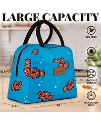 Insulated Tote Lunch Bag With Soft Padded Handles