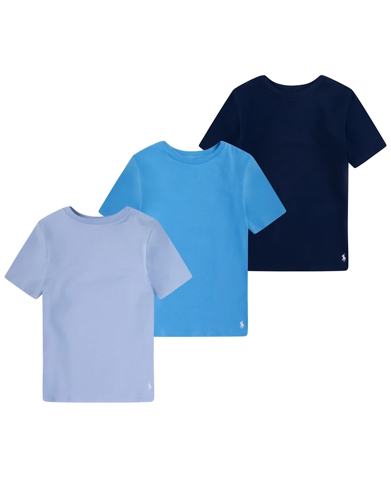 Polo Ralph Lauren Big Boys Crewneck Undershirts, 3 Pack