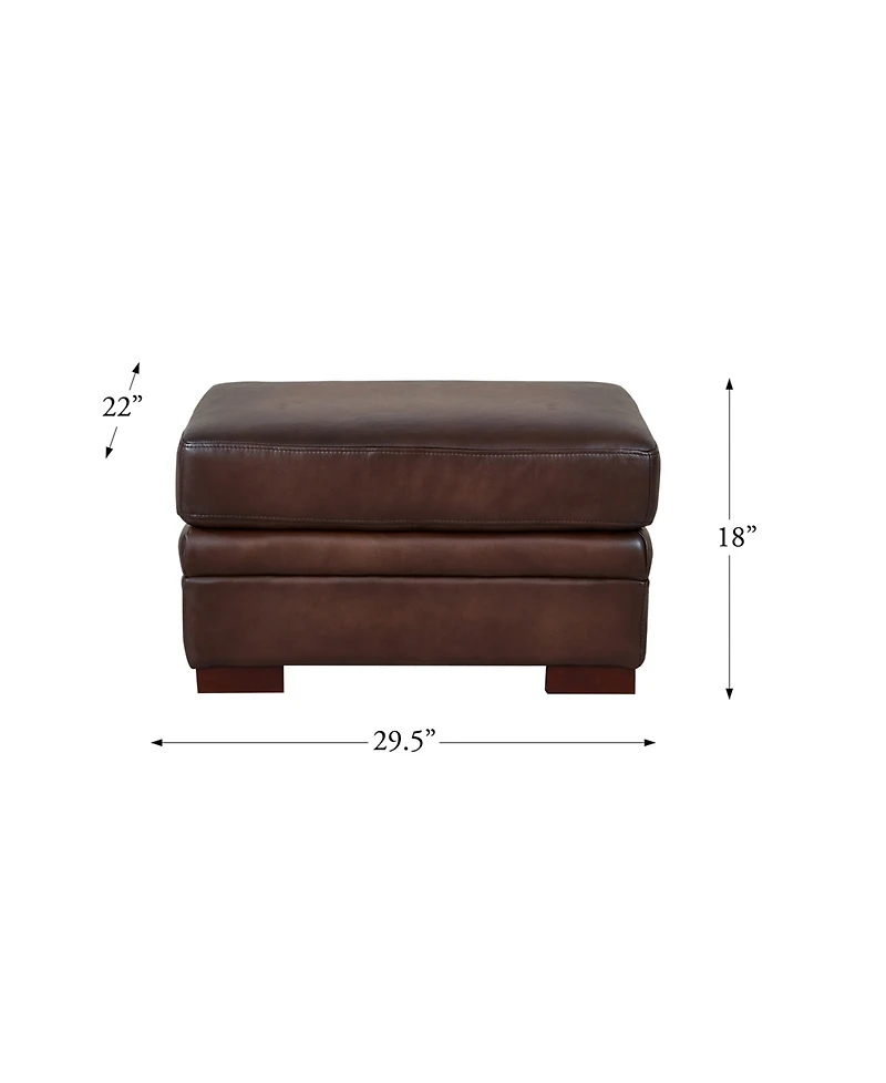 Brookfield 30" Top Grain Leather Ottoman