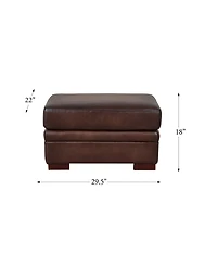 Brookfield 30" Top Grain Leather Ottoman