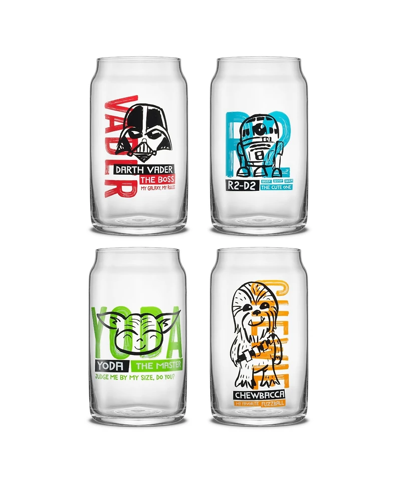 JoyJolt Star Wars Now Playing Tumbler Glasses, Set of 4