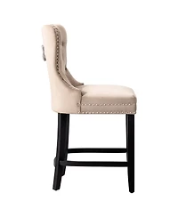 WestinTrends Tufted Velvet Counter Stool