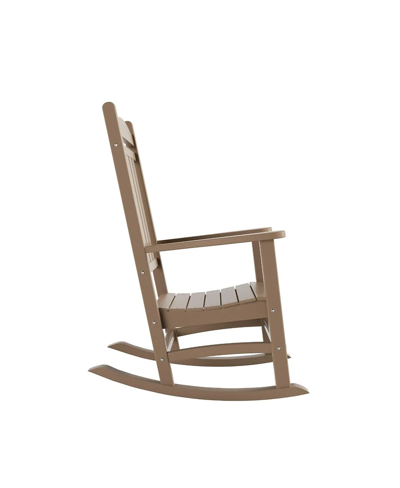 All-Weather Outdoor Patio Poly Classic Porch Rocking Chair (Set of 2)