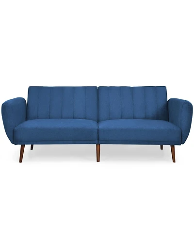 Convertible Futon Sofa Bed Adjustable Couch Sleeper with Wood Legs