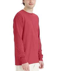 Hanes Unisex Garment Dyed Long Sleeve Cotton T-Shirt
