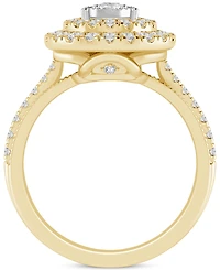 Diamond Pear Double Halo Engagement Ring (1 ct. t.w.) 14k Gold