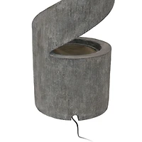 Sunnydaze Decor Showering Spiral 31-Inch Outdoor Water Fountain - Led Light - Electric Submersible Pump with Adjustable Flow