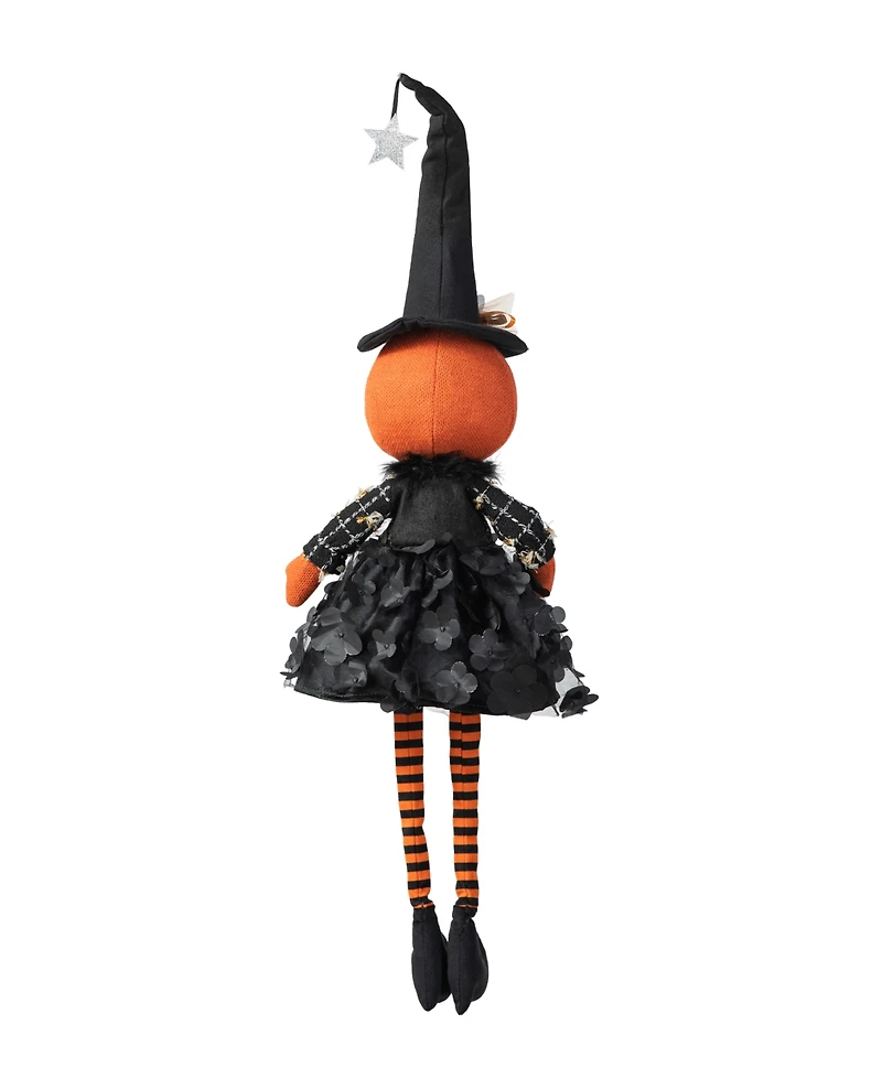 Glitzhome 30"H Halloween Fabric Dressed Pumpkin Sitter