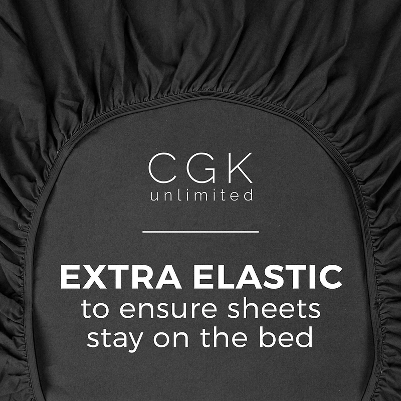 Cgk Unlimited Deep Pocket 14 - 16 Inch Microfiber Fitted Sheet Twin Extra Long
