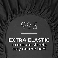 Cgk Unlimited Deep Pocket 14 - 16 Inch Microfiber Fitted Sheet Twin Extra Long