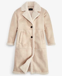 Bcbgmaxazria Women's Single-Breasted Faux-Shearling Coat