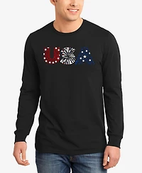 La Pop Art Usa Fireworks - Men's Word Long Sleeve T-Shirt