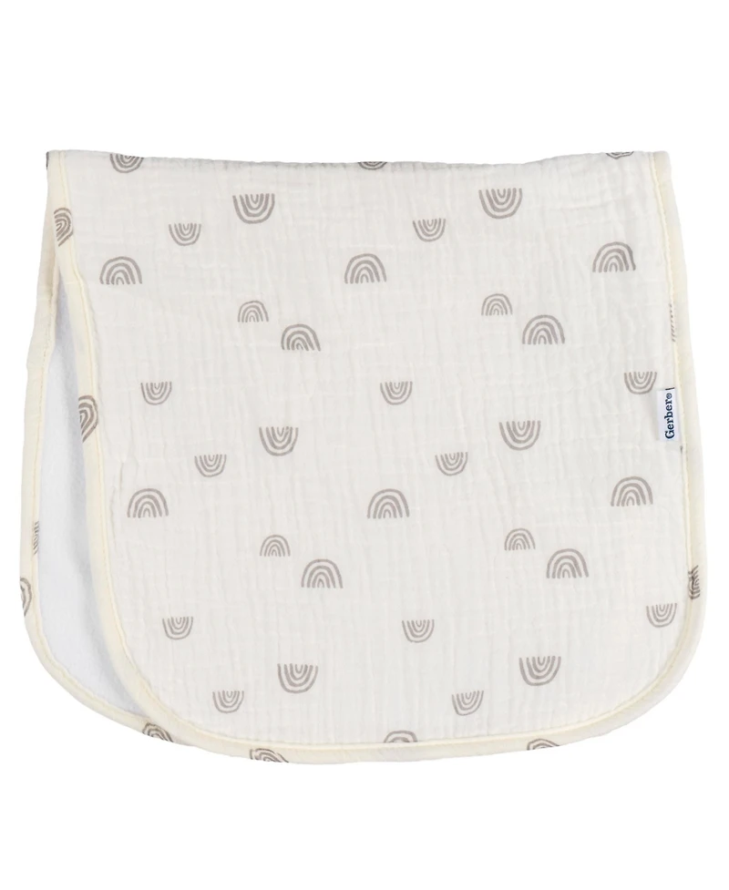 Gerber Baby Neutral Stars Muslin Burpcloths - 5-Pack