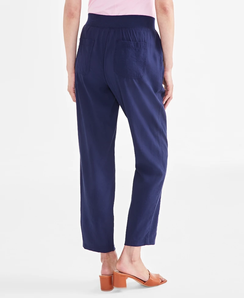 Style & Co Women's Mid-Rise Pull On Straight-Leg Ankle Pants, Created for Macy's