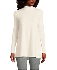 Lands' End Women's Cashmere Mock Neck Swing Tunic Sweater