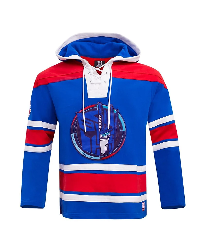 Freeze Max Men's Optimus Prime Royal Transformers Hockey Pullover Hoodie