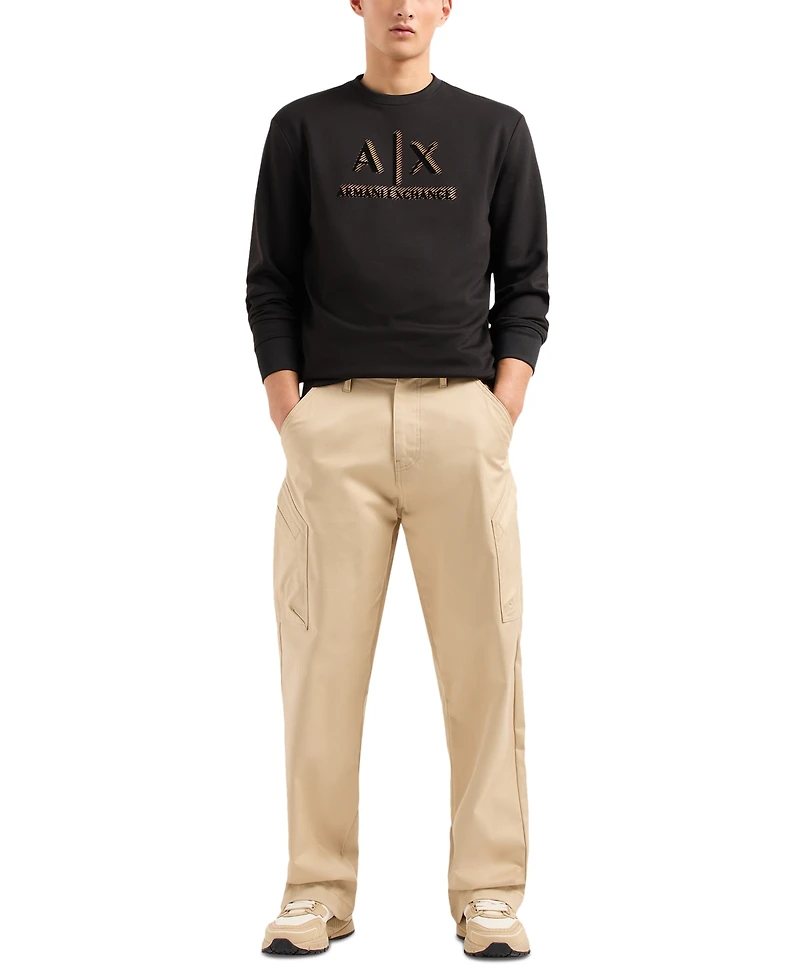 A|X Armani Exchange Men's Metallic Logo-Print Sweatshirt