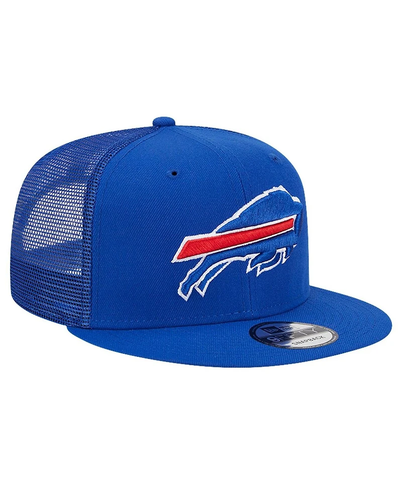 New Era Men's Royal Buffalo Bills Main Trucker 9Fifty Snapback Hat