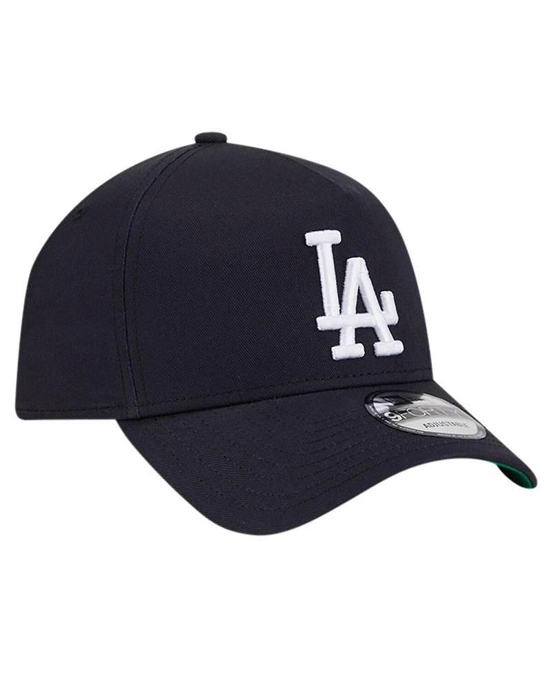 New Era Men's Navy Los Angeles Dodgers Team Color A-Frame 9Forty Adjustable Hat