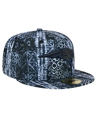 New Era Men's Black New England Patriots Shibori 59Fifty Fitted Hat