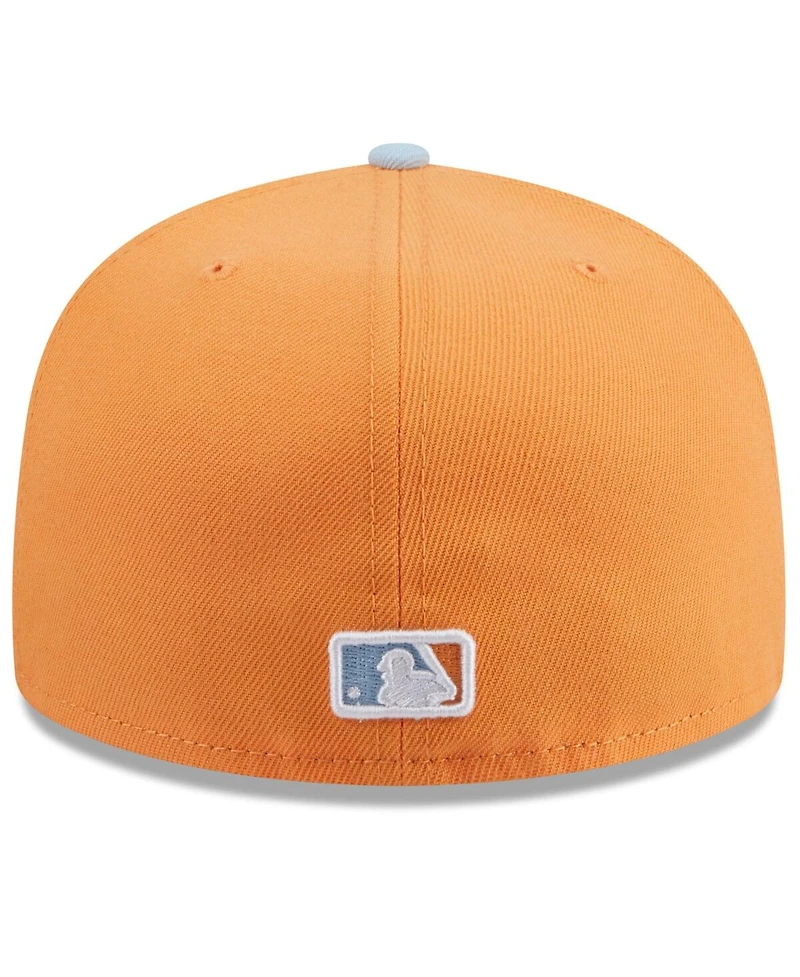 New Era Men's Orange/Light Blue Chicago Cubs Spring Color Basic Two-Tone 59Fifty Fitted Hat
