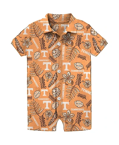 Wes Willy Infant Tennessee Orange Volunteers Vintage-like Floral Romper