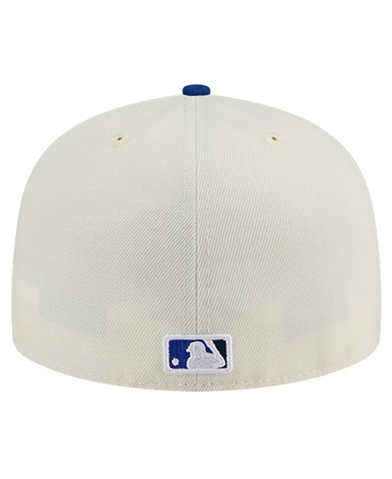 New Era Men's Cream Toronto Blue Jays Evergreen Chrome 59Fifty Fitted Hat