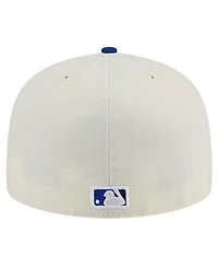 New Era Men's Cream Toronto Blue Jays Evergreen Chrome 59Fifty Fitted Hat