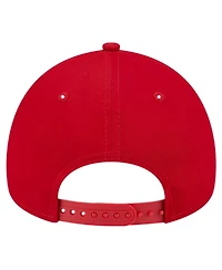 New Era Men's Red Washington Nationals Team Color A-Frame 9Forty Adjustable Hat