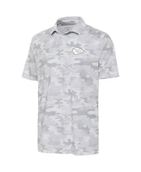 Antigua Men's White Kansas City Chiefs Anthracite Logo Collide Polo