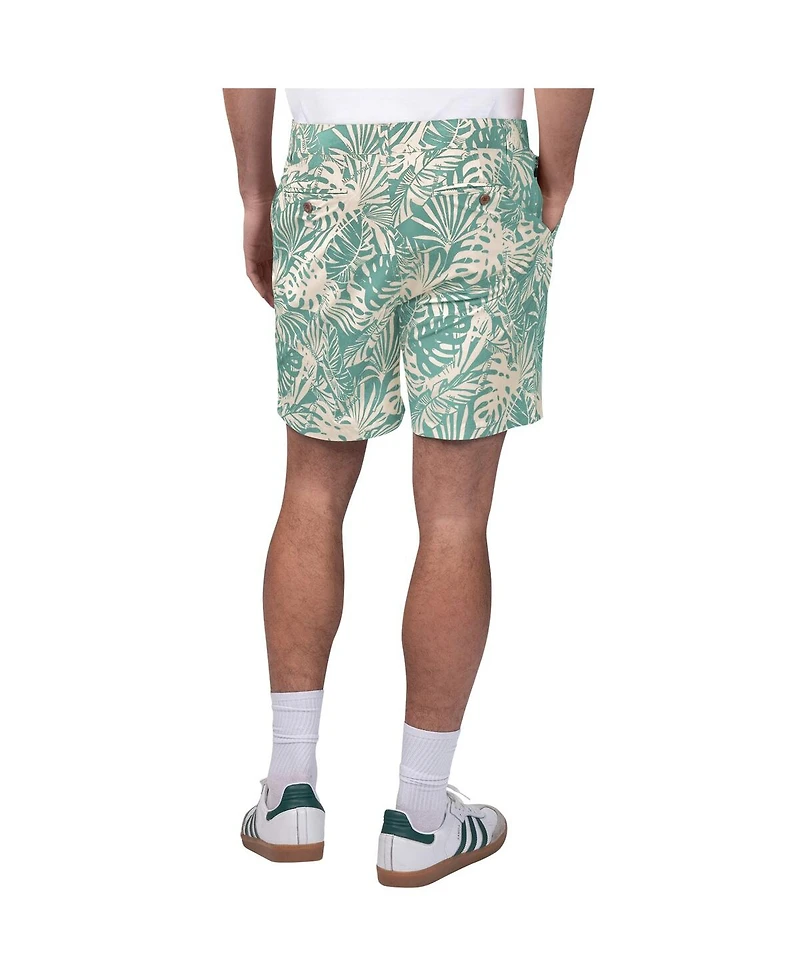 Margaritaville Men's Green New York Jets Sandwashed Monstera Print Amphib Shorts