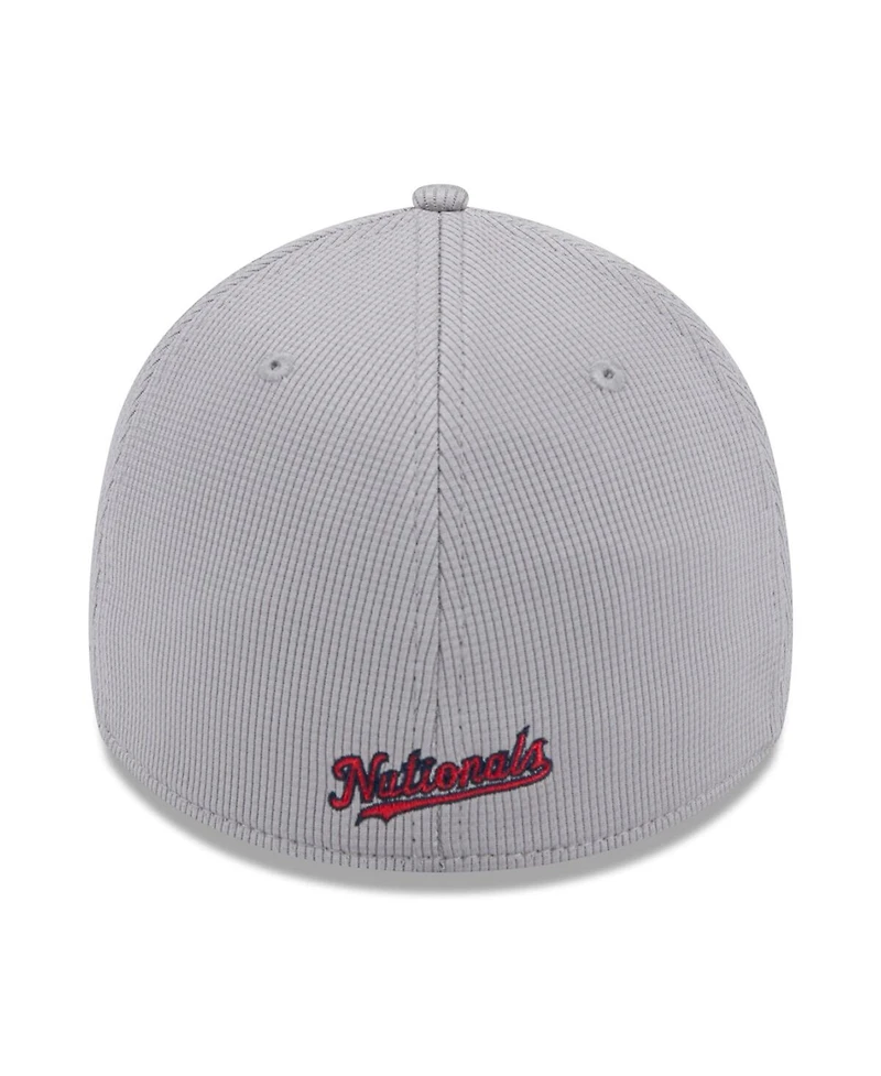 New Era Men's Gray Washington Nationals Active Pivot 39thirty Flex Hat