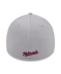 New Era Men's Gray Washington Nationals Active Pivot 39thirty Flex Hat