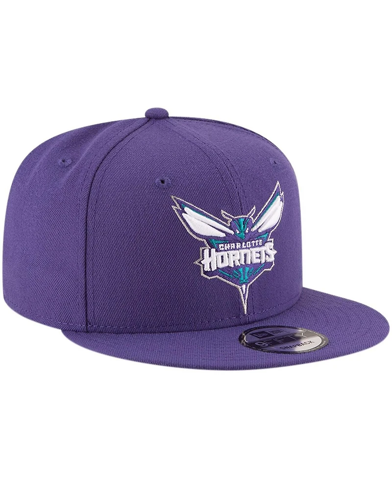New Era Men's Purple Charlotte Hornets Official Team Color 9fifty Snapback Hat