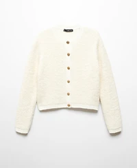 Mango Women's Knitted Buttoned Jacket
