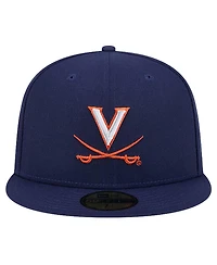 New Era Men's Navy Virginia Cavaliers Throwback 59Fifty Fitted Hat