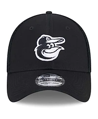 New Era Men's Baltimore Orioles Evergreen Black White Neo 39Thirty Flex Hat